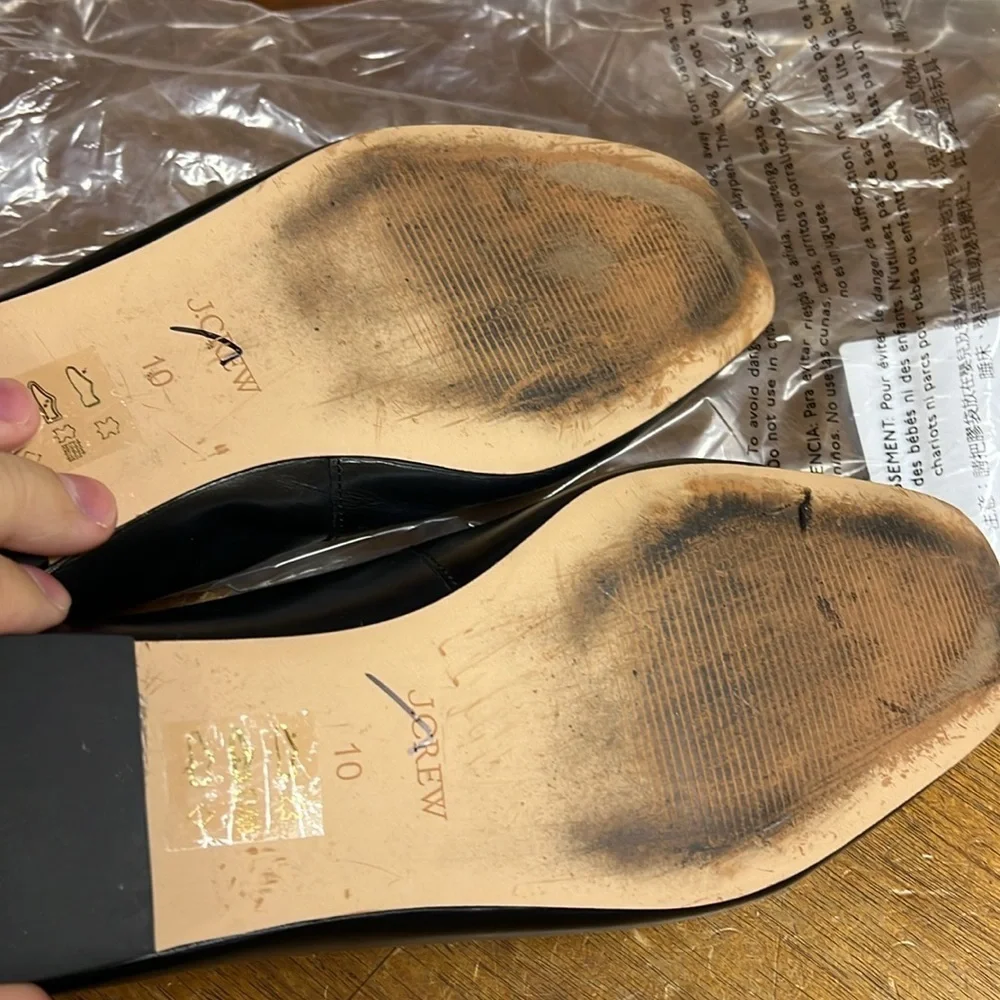 Used J Crew Zoe ballet flats in leather AY953
